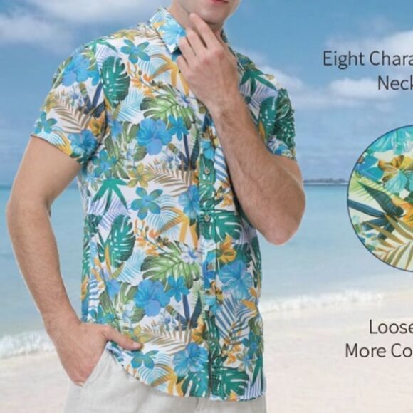ALEX VANDO PREMIUM Modern Hawaiian Shirt - Picture 8 of 9